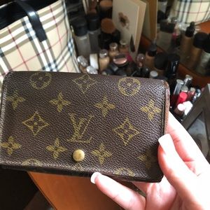 Auth Louis Vuitton monogram porte monnaie billet